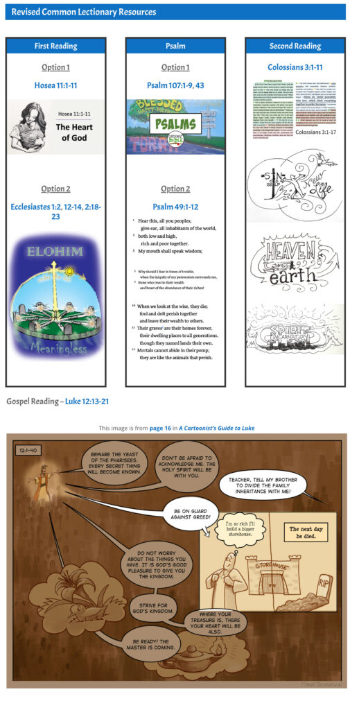 Images for the Revised Common Lectionary on August 3, 2025