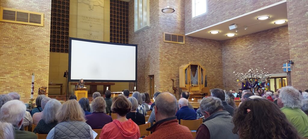 Participants, including Luther Seminary staff and students, at the 2025 EcoFaith Summit in Duluth, Minnesota