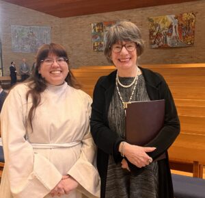 Lauren with Amy-Jill Levine, Rabbi Stanley M. Kessler Distinguished Professor of New Testament and Jewish Studies at Hartford International University for Religion and Peace, in the Chapel of the Incarnation at Luther Seminary. Levine is one Mildahl’s Bible scholar heroes.