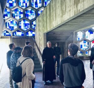 Luther Seminary students tour the St. John's Abbey Church
